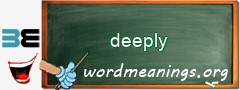 WordMeaning blackboard for deeply